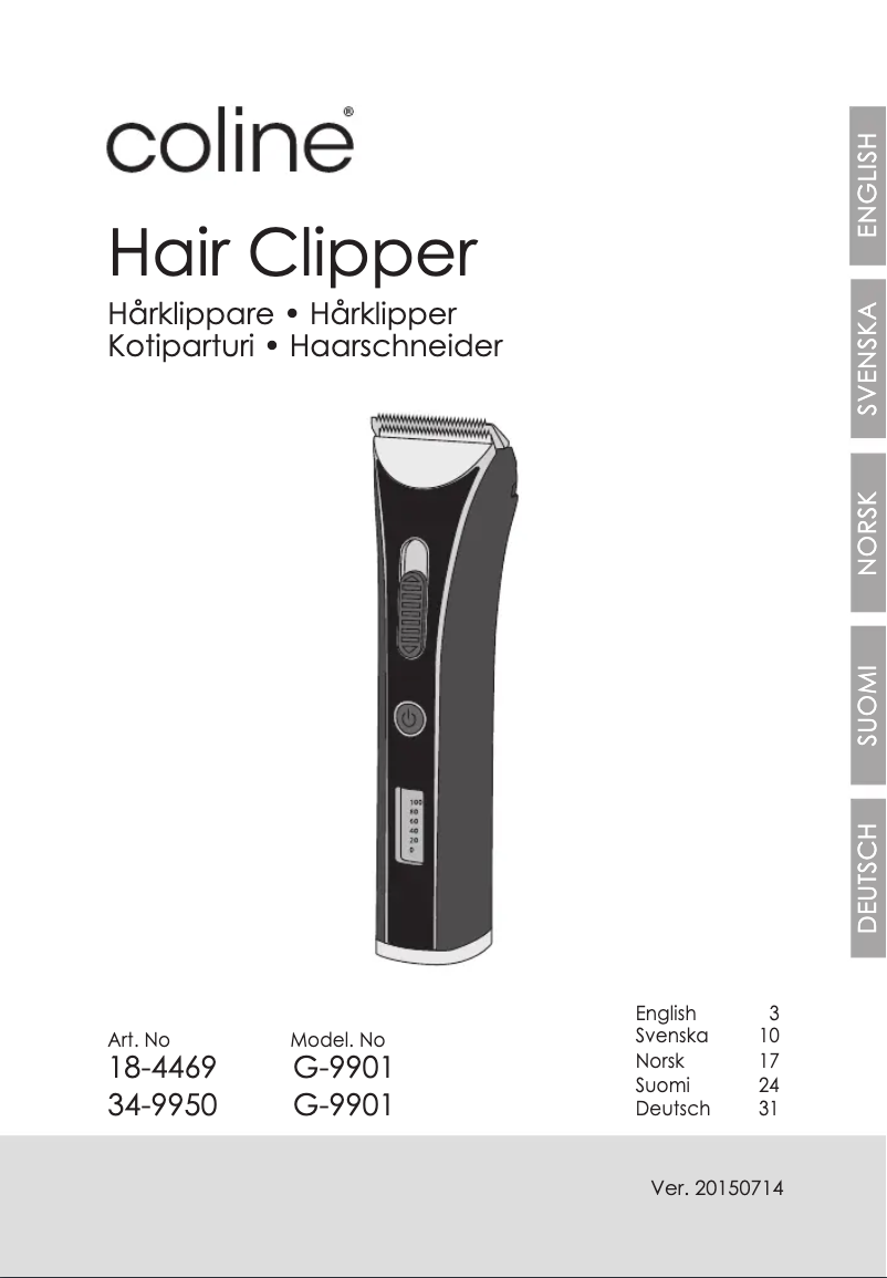 Página 1 del manual Manual de usuario Coline G-9901