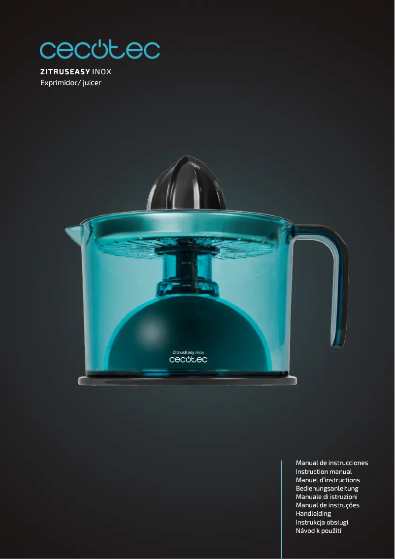 Page 1 de la notice Manuel utilisateur Cecotec ZitrusEasy