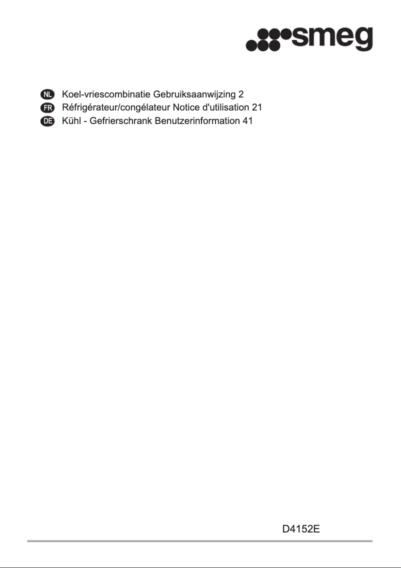 Page 1 de la notice Manuel utilisateur Smeg D4152E