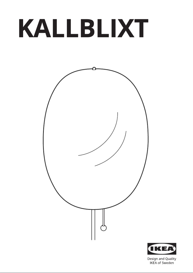 Page 1 de la notice Manuel utilisateur Ikea KALLBLIXT 904.979.96
