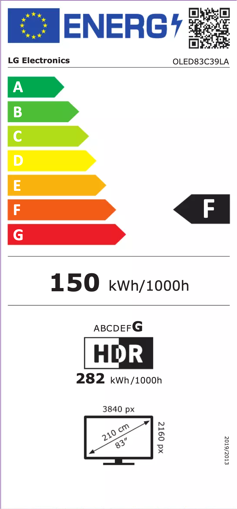 Image de la première page du manuel de l'appareil OLED83C39LA