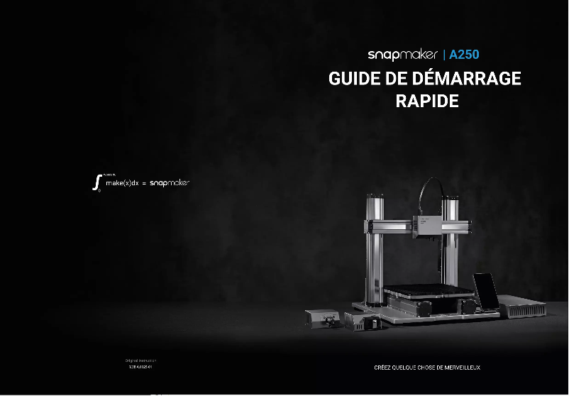 Image de la première page du manuel de l'appareil A250T