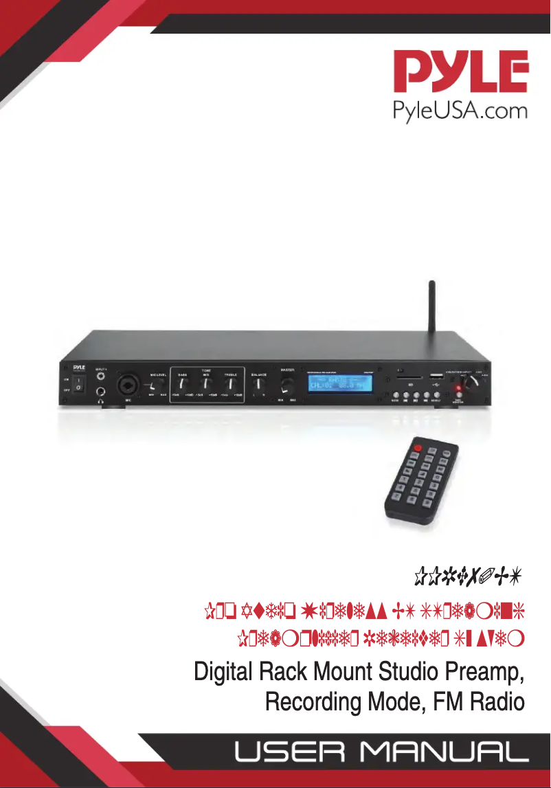 Page 1 de la notice Manuel utilisateur Pyle PPRE70BT