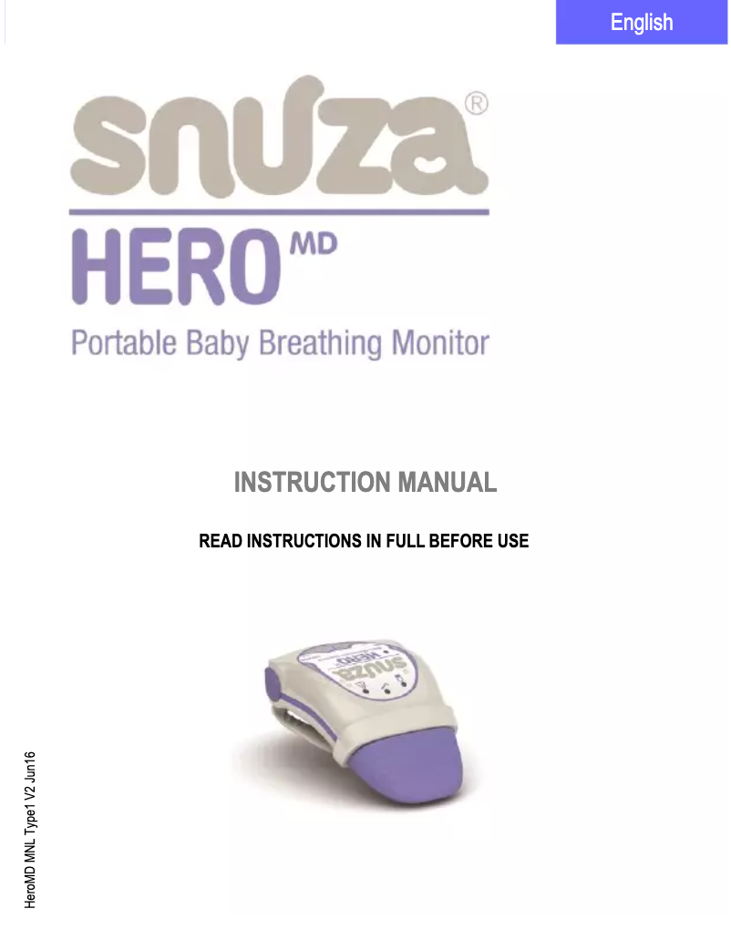 Page 1 de la notice Manuel utilisateur Snuza Hero MD