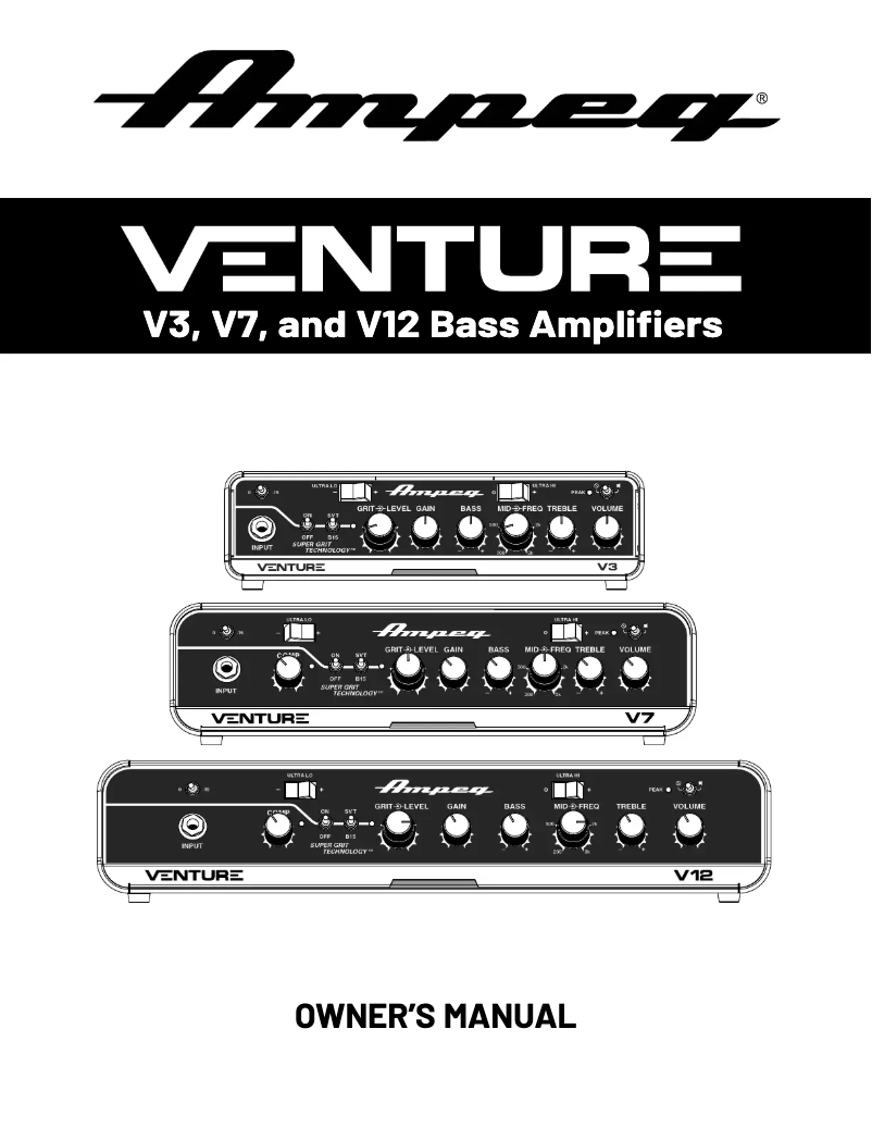 Image de la première page du manuel de l'appareil Venture V7