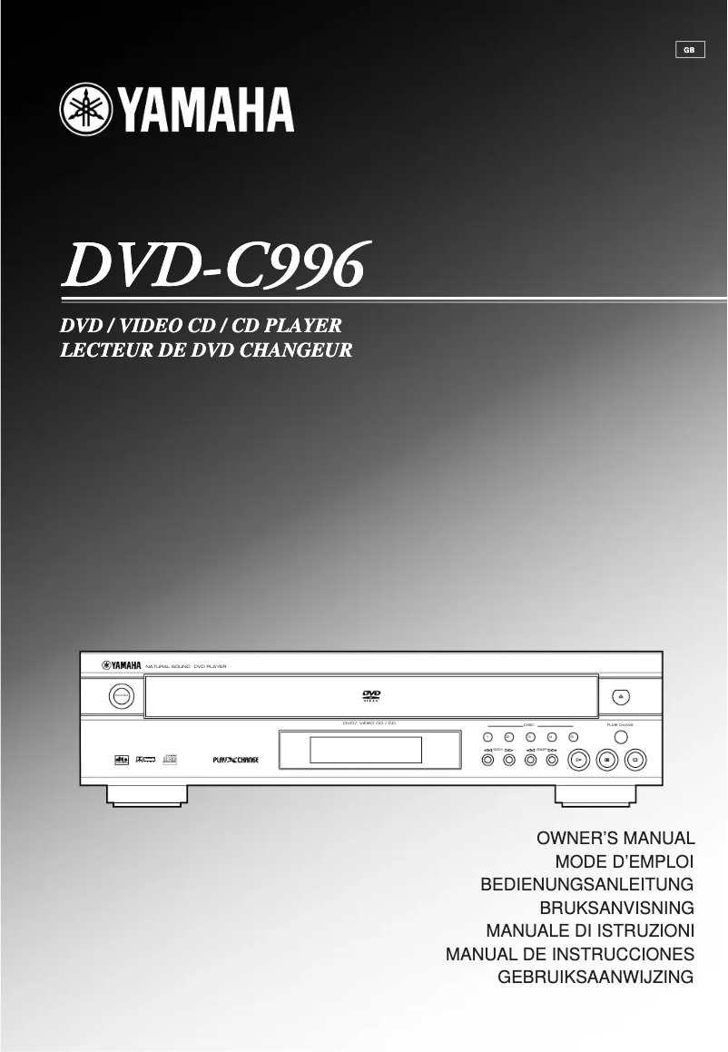 Page 1 de la notice Manuel utilisateur Yamaha DV-DC996