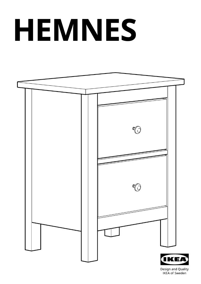Page 1 de la notice Manuel utilisateur Ikea HEMNES 703.556.86