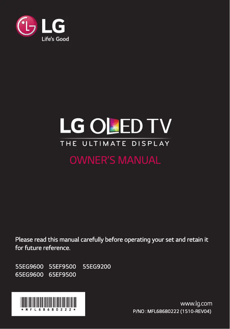 Página 1 del manual Manual de usuario LG 55EG9600
