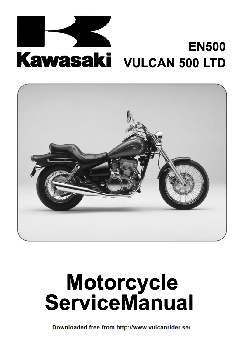 Page 1 de la notice Manuel utilisateur Kawasaki Vulcan 500 LTD (2002)