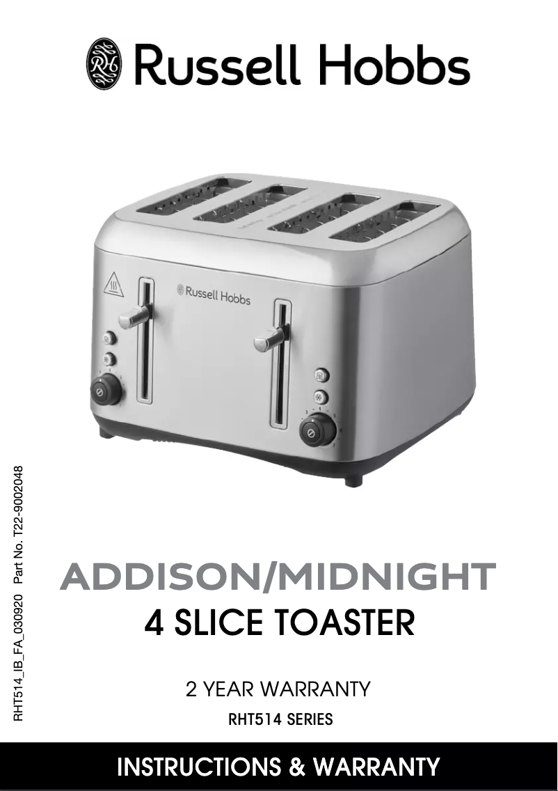 Page 1 de la notice Manuel utilisateur Russell Hobbs Midnight RHT514