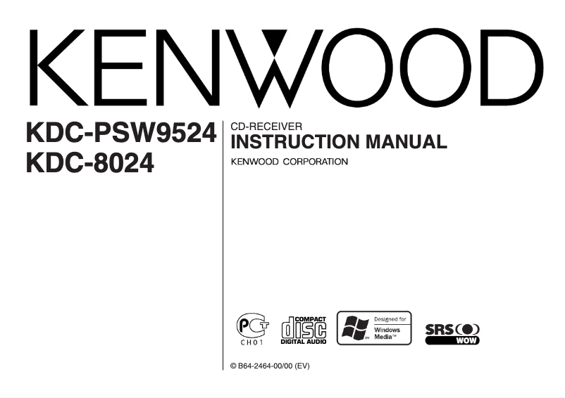 Page 1 de la notice Manuel utilisateur Kenwood KDC-8024