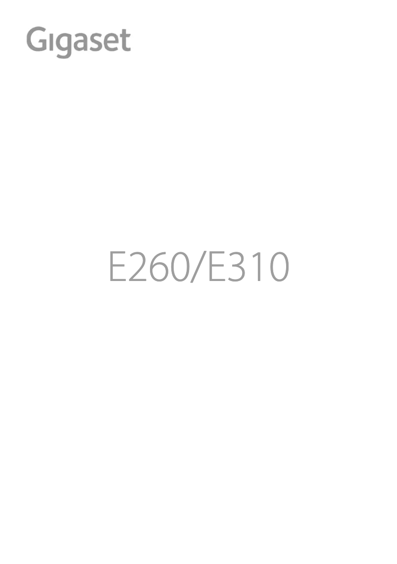 Página 1 del manual Manual de usuario Siemens Gigaset E310