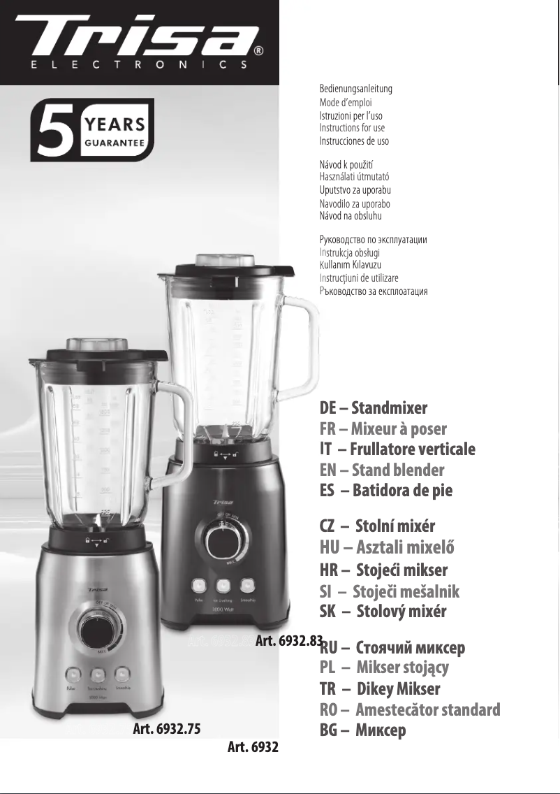 Image de la première page du manuel de l'appareil Master Mix