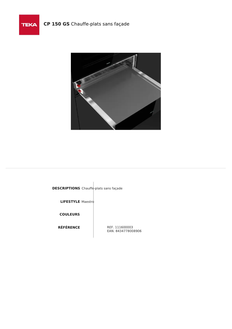 Image de la première page du manuel de l'appareil CP 150 GS