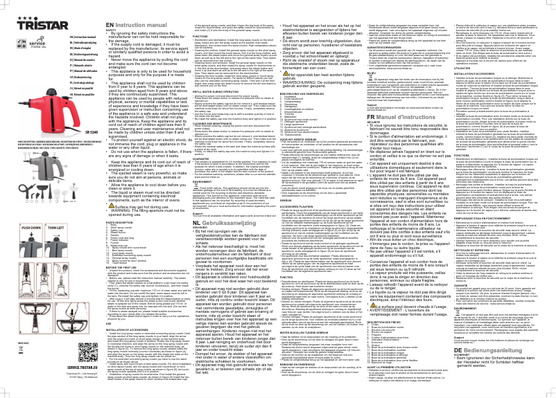 Imagen de la primera página del manual del dispositivo SR-5240