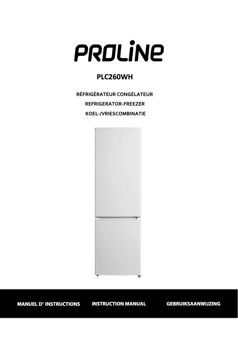 Page n°1 - Manuel utilisateur Proline PLC260WH