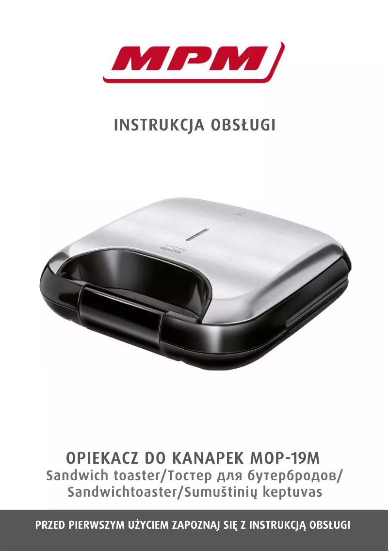 Image de la première page du manuel de l'appareil MOP-19M