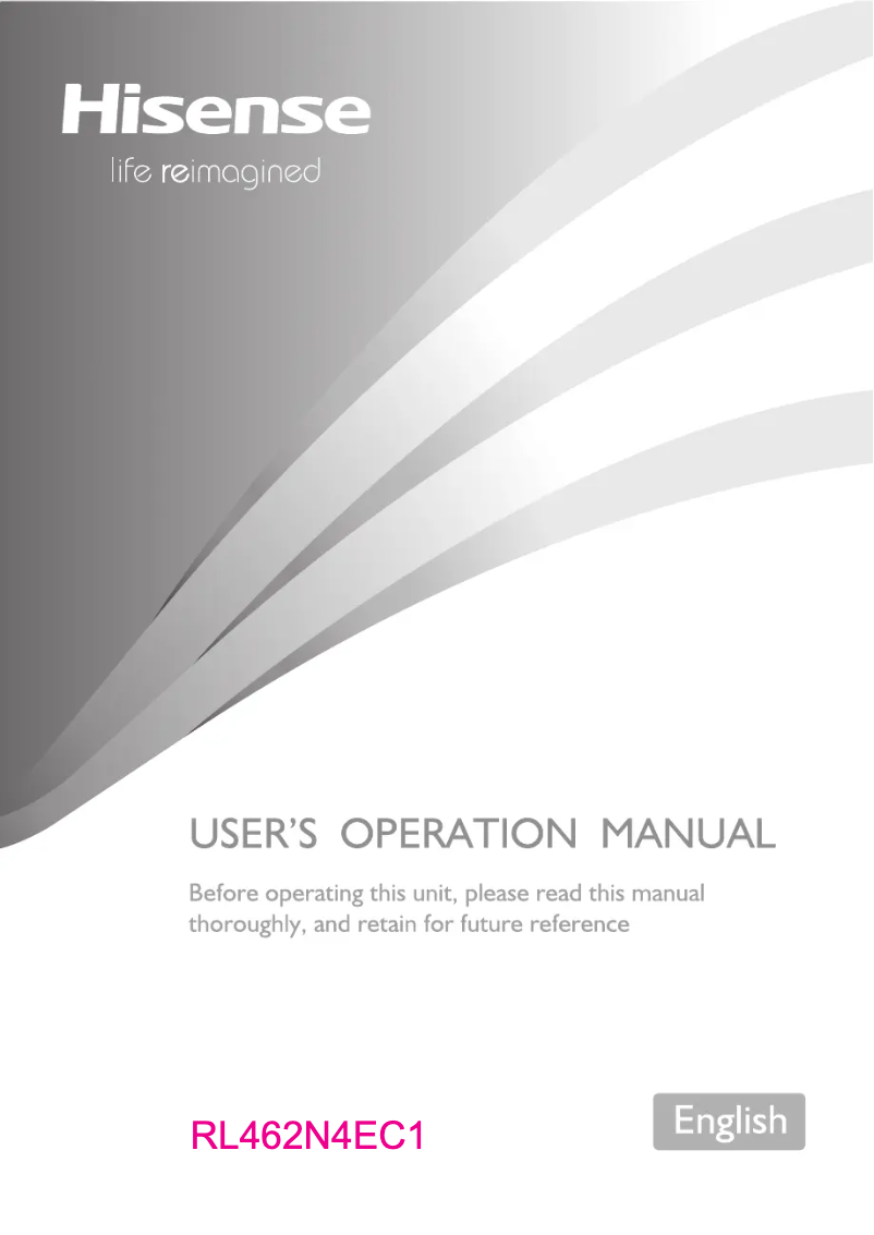 Image de la première page du manuel de l'appareil RL462N4EC1