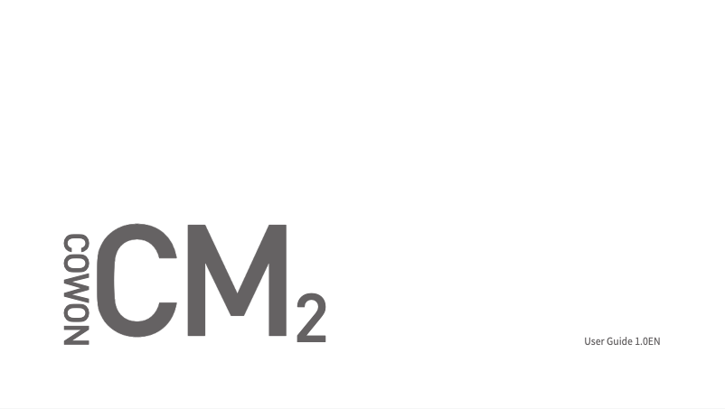 Page 1 de la notice Manuel utilisateur Cowon CM2