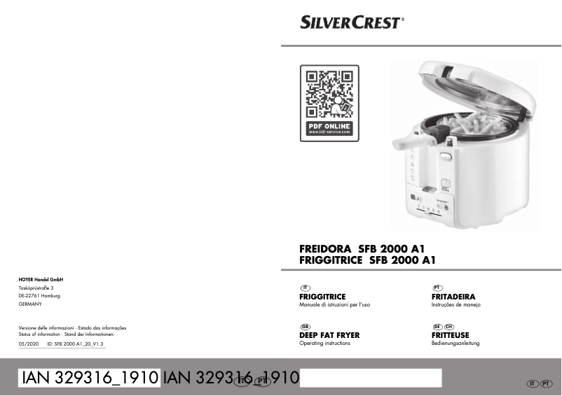 Page 1 de la notice Manuel utilisateur SilverCrest SFB 2000 A1