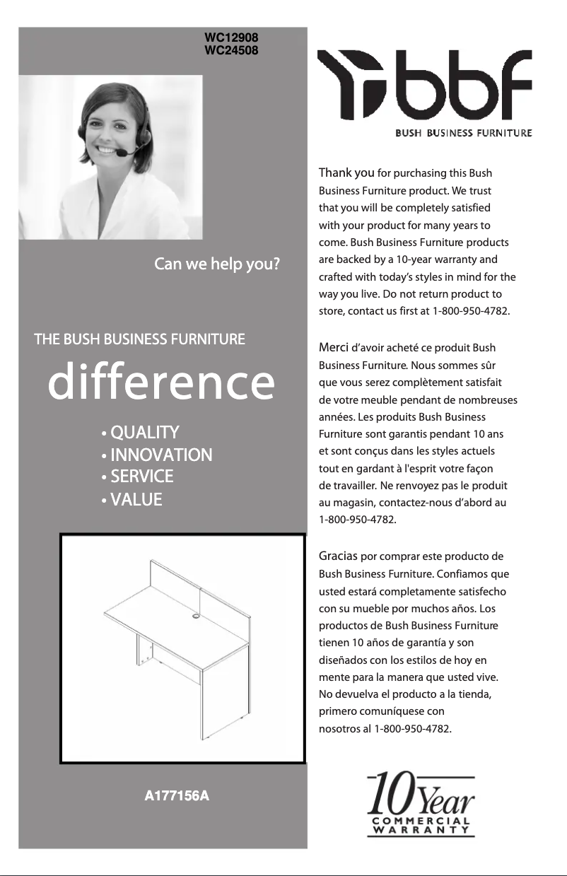 Page n°1 - Manuel utilisateur bbf Elite WC12908