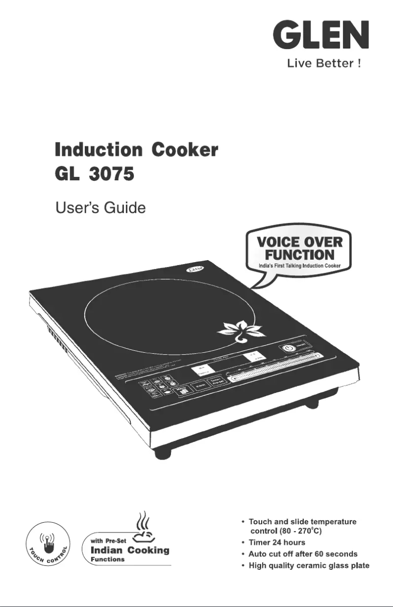 Page 1 de la notice Manuel utilisateur Glen GL 3075