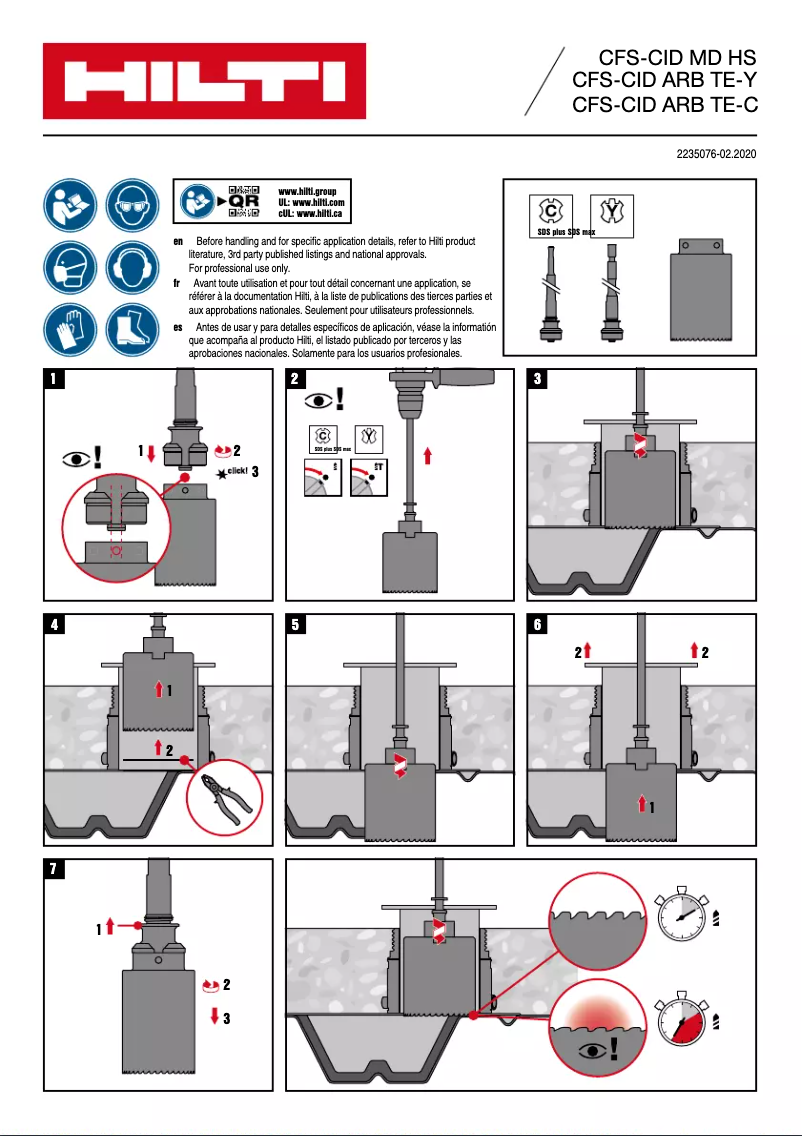 Image de la première page du manuel de l'appareil CFS-CID MD P