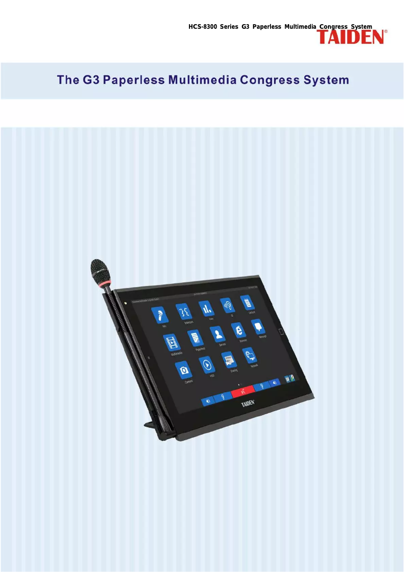 Page n°1 - Manuel utilisateur TAIDEN HCS-8348ACE-NP