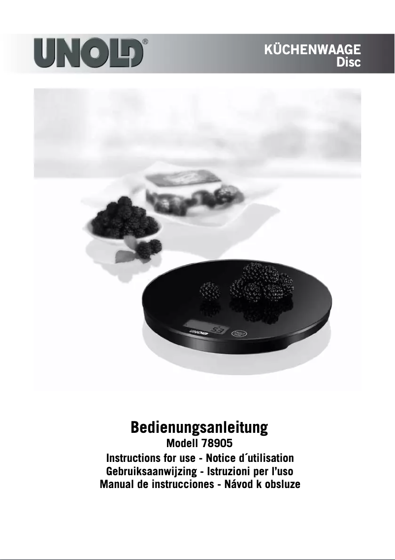 Page 1 de la notice Manuel utilisateur Unold 78905