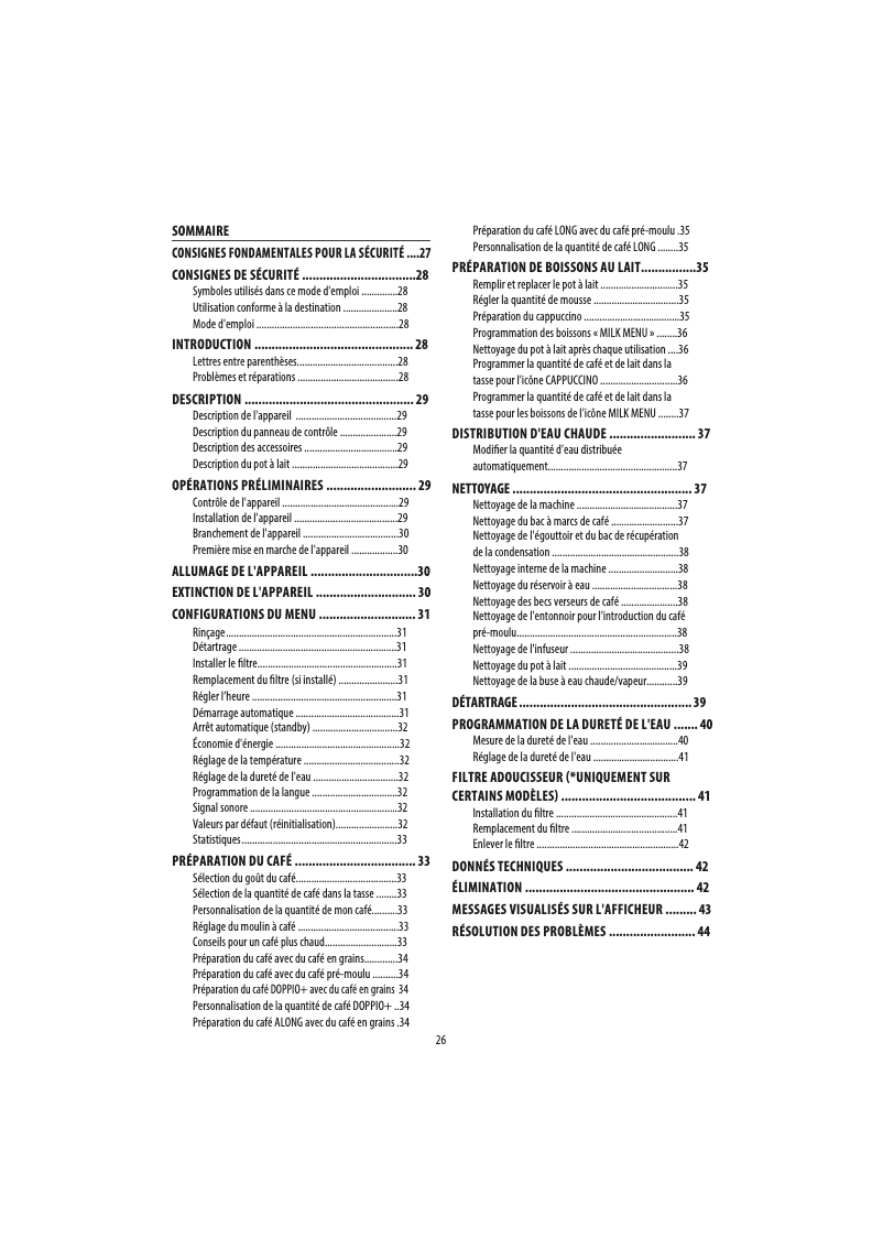 Page 1 de la notice Manuel utilisateur DeLonghi Eletta Cappuccino Top ECAM 45.760