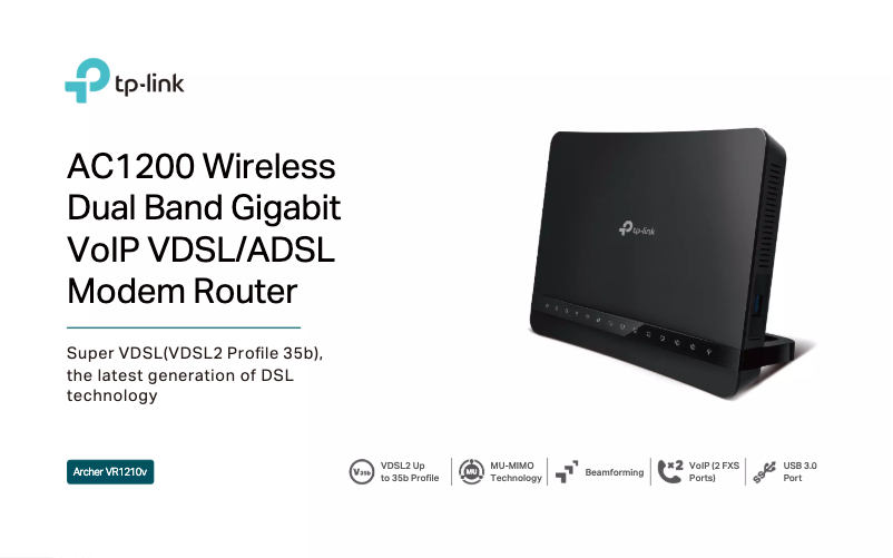 Page n°1 - Manuel utilisateur TP-Link Archer VR1210v