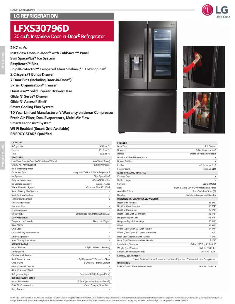 Image de la première page du manuel de l'appareil LFXS30796