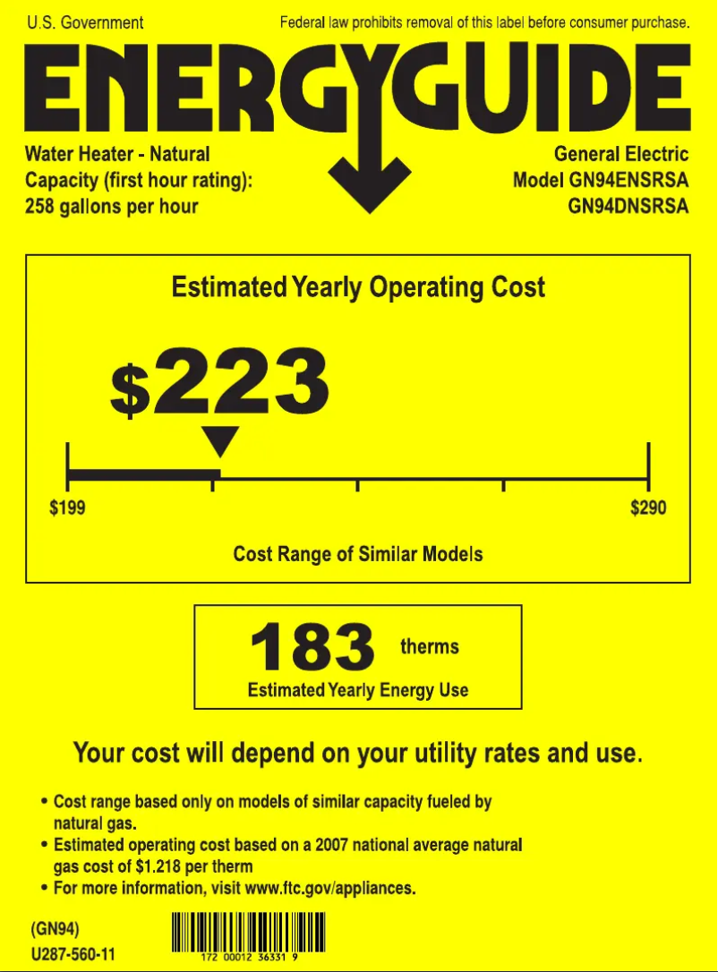 Image de la première page du manuel de l'appareil GN94DNSRSA