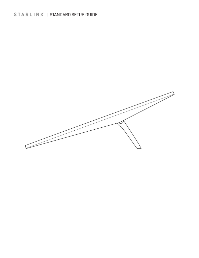 Page 1 de la notice Manuel utilisateur Starlink Standard Kit