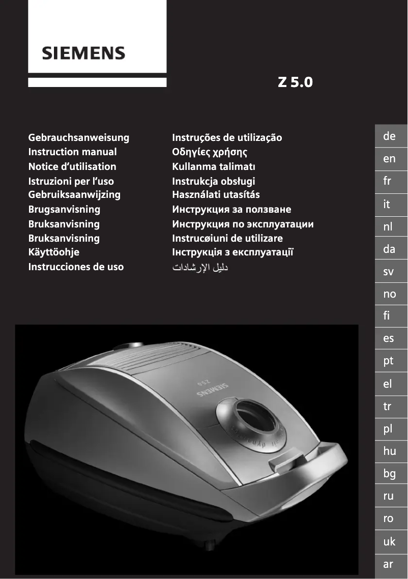 Page n°1 - Manuel utilisateur Siemens VSZ5GP1265