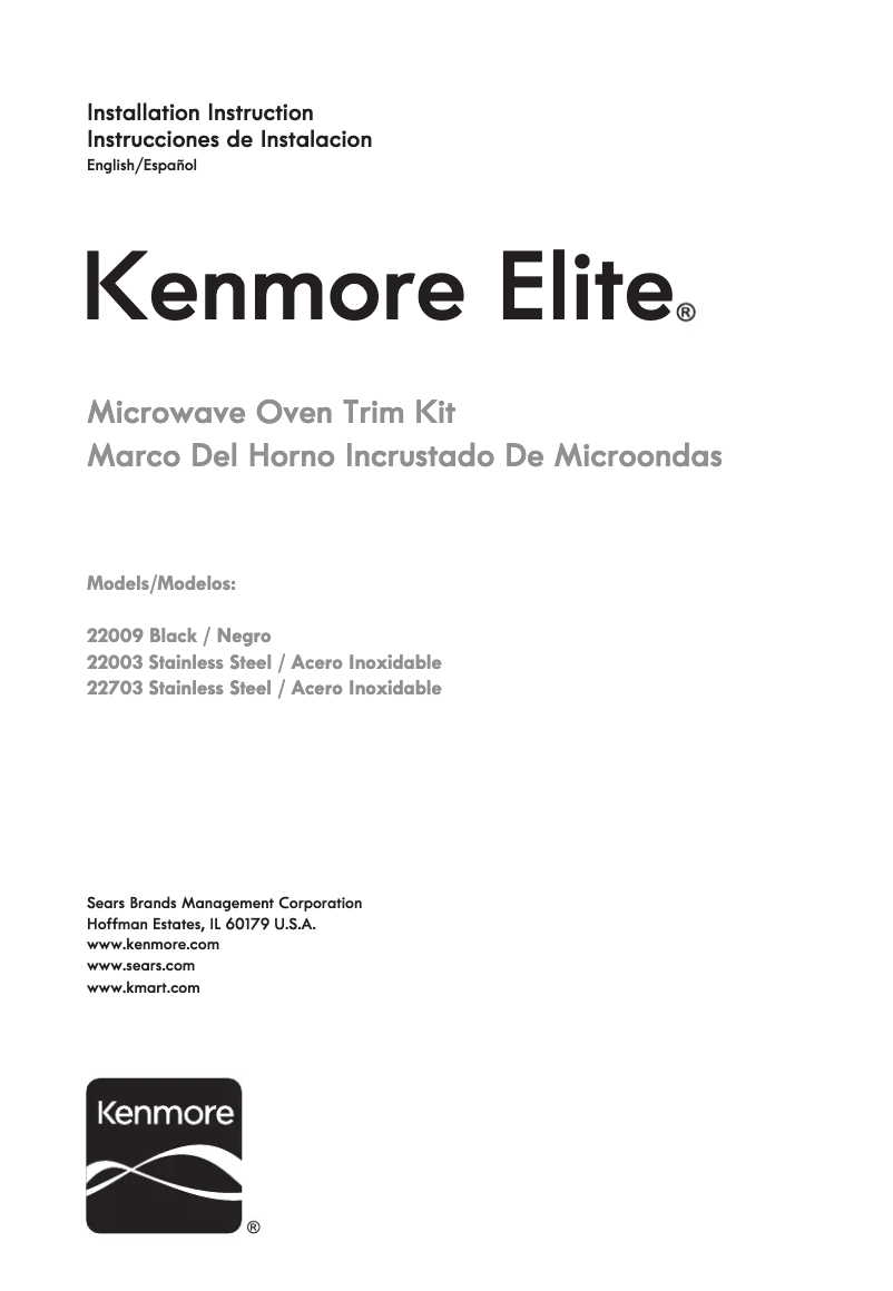Page n°1 - Manuel utilisateur Kenmore 22703