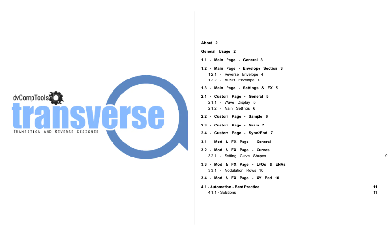 Page 1 de la notice Manuel utilisateur Steinberg Transverse