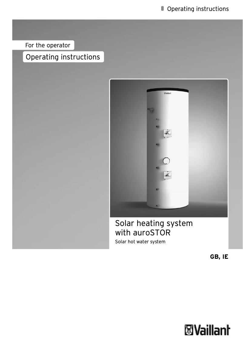 Page n°1 - Manuel utilisateur Vaillant AuroSTOR VIH S GB 260