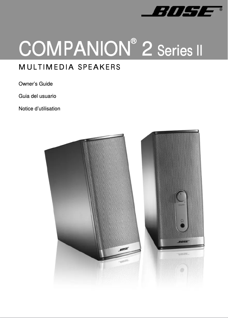 Page 1 de la notice Manuel utilisateur Bose 40274