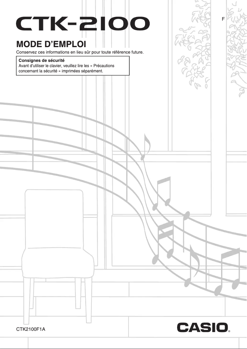 Page n°1 - Manuel utilisateur Casio CTK-2100