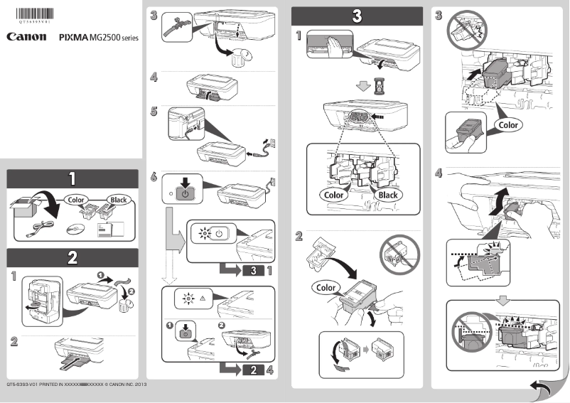Page n°1 - Manuel utilisateur Canon Pixma MG2500