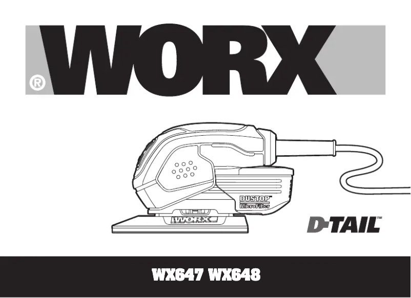 Page n°1 - Manuel utilisateur Worx WX647