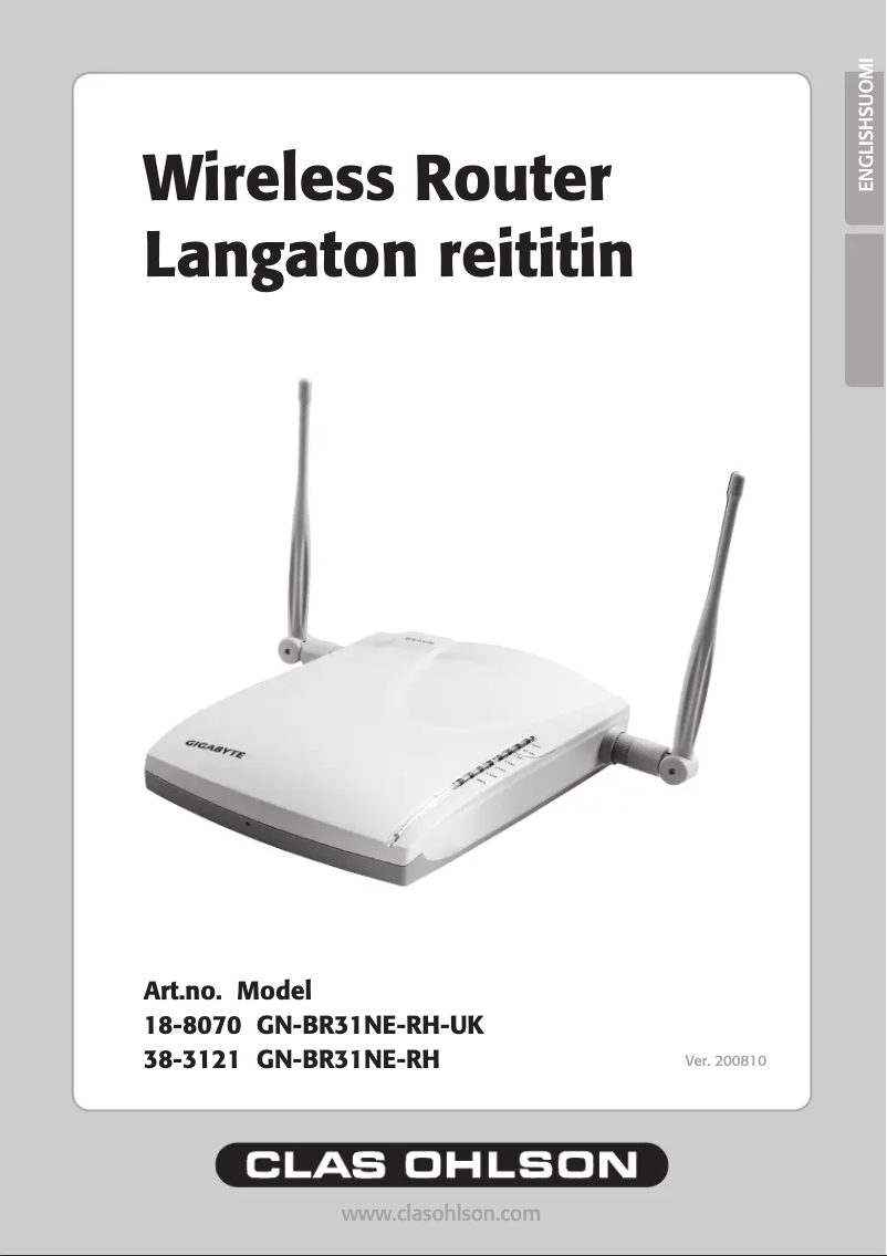 Page 1 de la notice Manuel utilisateur Gigabyte GN-BR31NE-RH