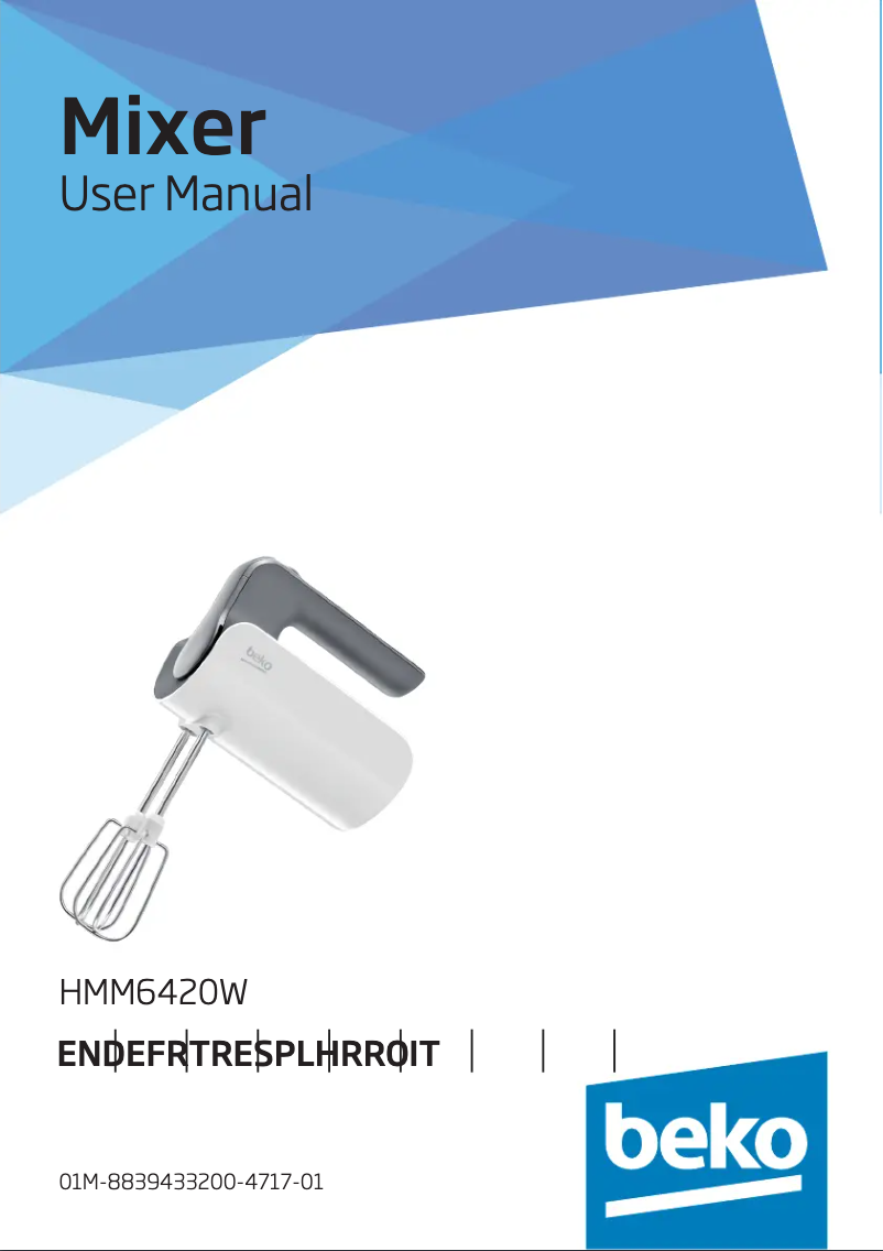 Page 1 de la notice Manuel utilisateur Beko HMM6420W