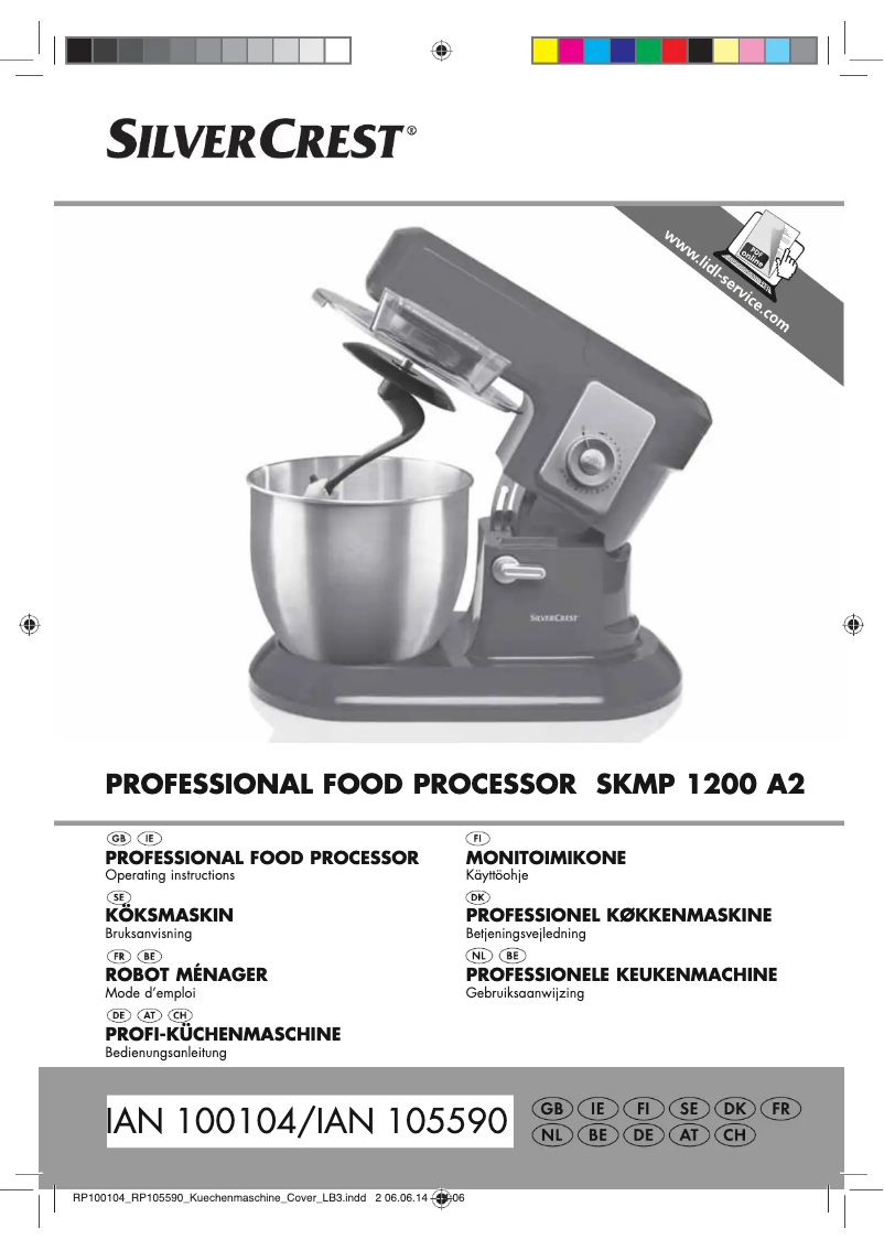 Page 1 de la notice Manuel utilisateur SilverCrest SKMP 1200 A2