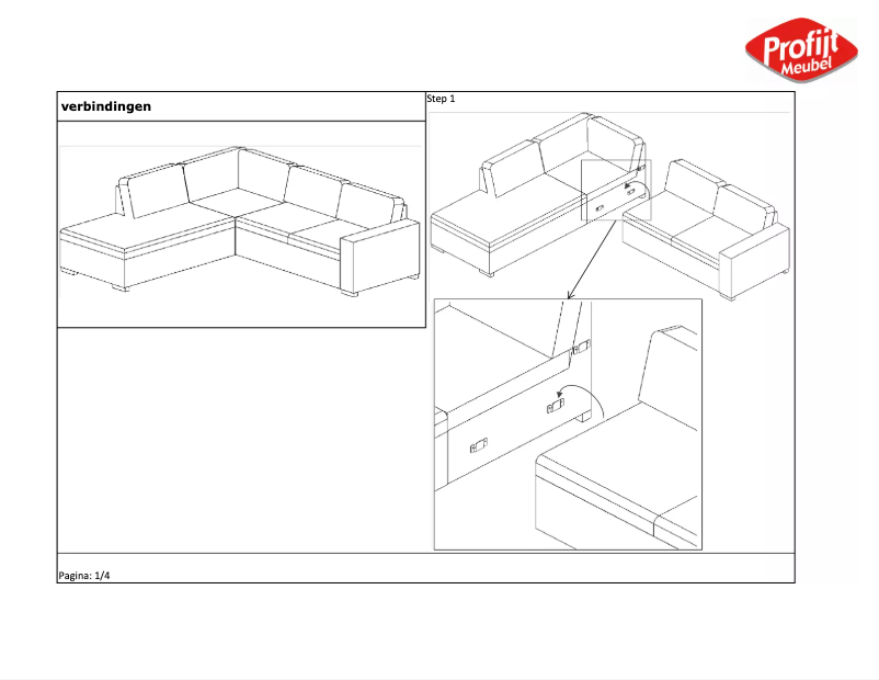 Page 1 de la notice Manuel utilisateur Profijt Meubel Haarlem