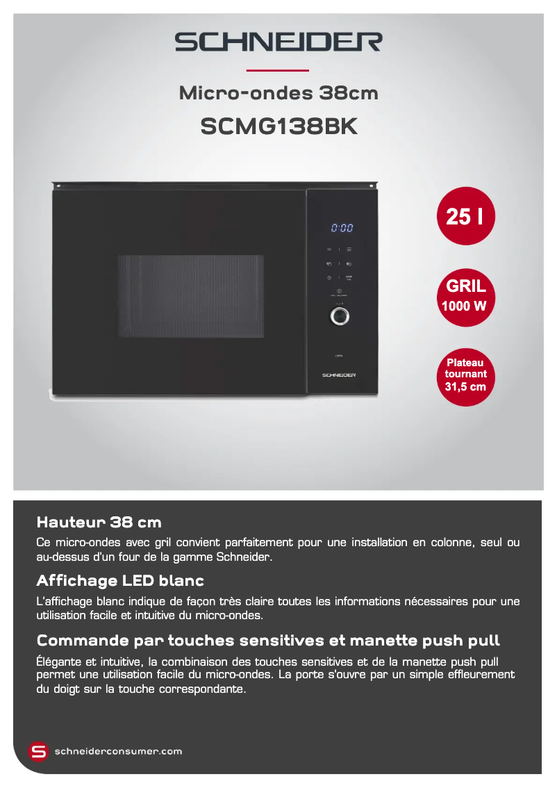 Image de la première page du manuel de l'appareil SCMG138BK