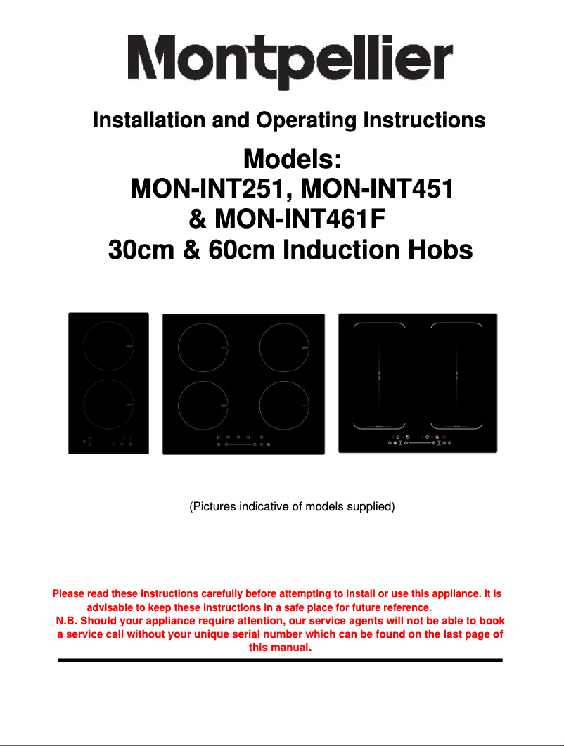 Page 1 de la notice Manuel utilisateur Montpellier INT451