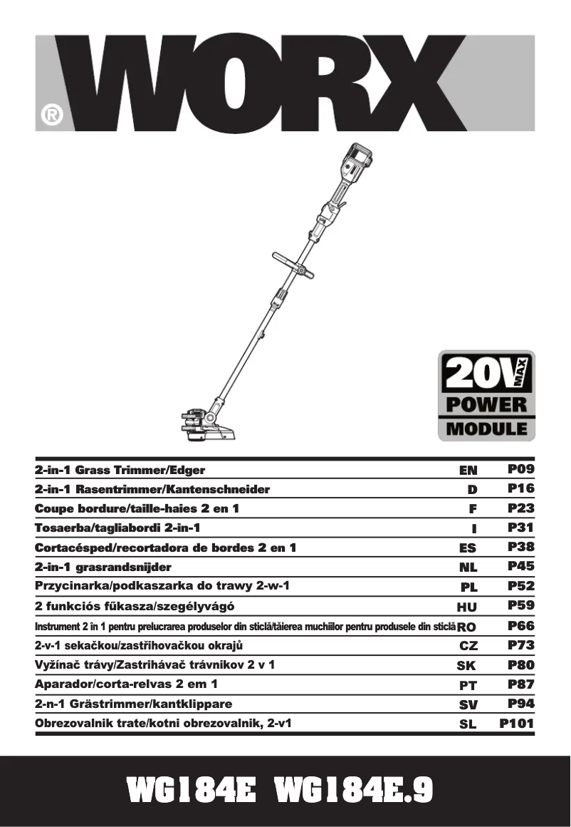 Página 1 del manual Manual de usuario Worx WG184E.9