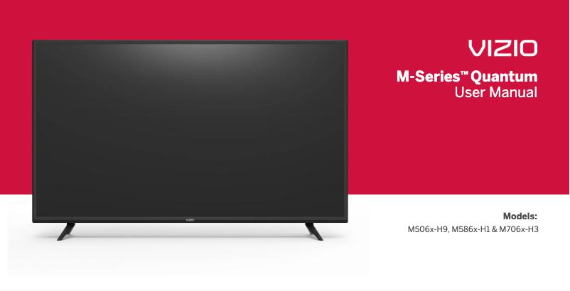Page 1 de la notice Manuel utilisateur VIZIO M586x-H1